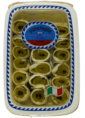 Alyvuogių iešmeliai su ančiuviais aliejuje