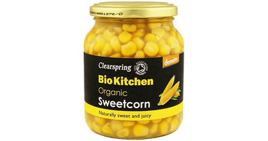 Canned sweet corn, biodynamic