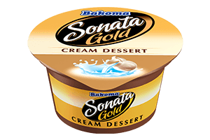 Grietinėlės skonio desertas SONATA GOLD 6.7%, 140g