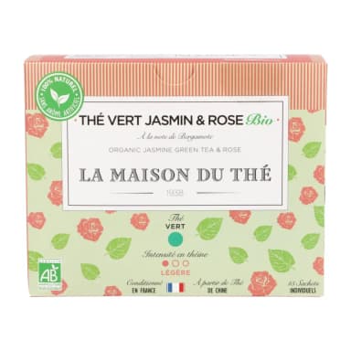Green tea with JASMINE AND ROSES, organic, 15 packs.