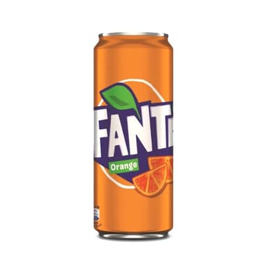 Orange flavour carbonated soft drink FANTA, 0,33l, can D