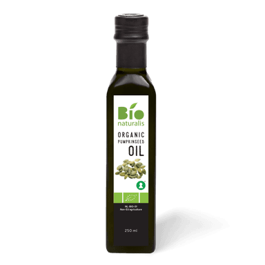 Ekologiškas moliūgų sėklų aliejus, nerafinuotas, BIONATURALIS, 250 ml LT-EKO-001