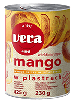 Mango slices in light syrup VERA, 425 g