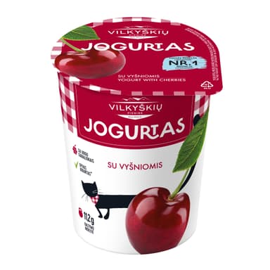 Yogurt VILKYSKIU, with cherries, 3,6 %  fat, 35  g