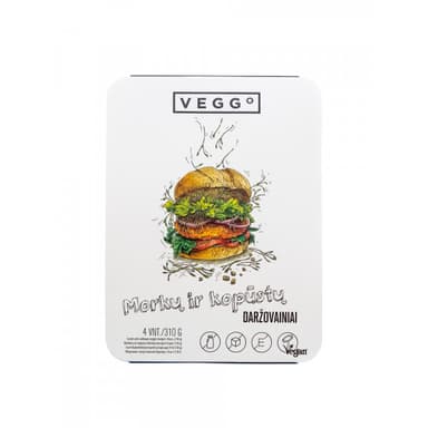 Vegan vegetable patties for burgers VEGGO, 4 pcs., 310g