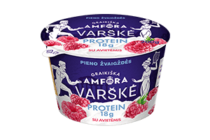 Cottage cheese with raspberries GREEK AMPHORA PROTEIN 0.8%, 200g