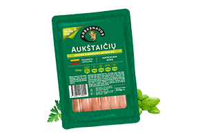 AUKŠTAIČIŲ pieniškos virtos dešrelės 300g