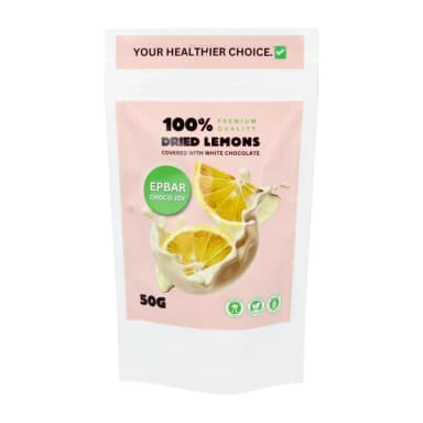 Liofilizuotos citrinos baltajame šokolade CHOCOJOY