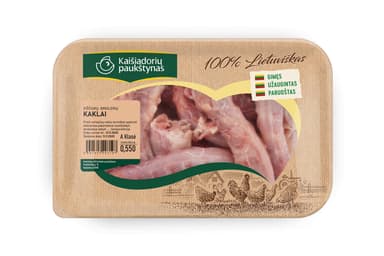 Fresh chicken broiler necks KAISIADORIAI PAUKŠTYNAS, Class A, ~ 500 g