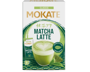 Green tea drink MOKATE matcha latte, 6 x 14g