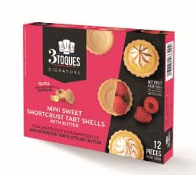 Mini konditeriniai krepšeliai 3TOQUES Tartaletės, įdarams, 50x15mm, 12 vnt. 882.14.020