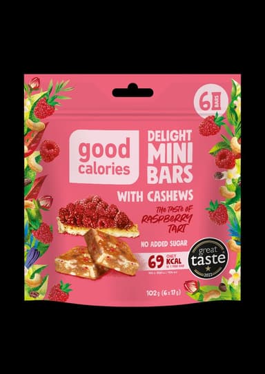 Mini nut bars with raspberries GOOD CALORIES, 102 g