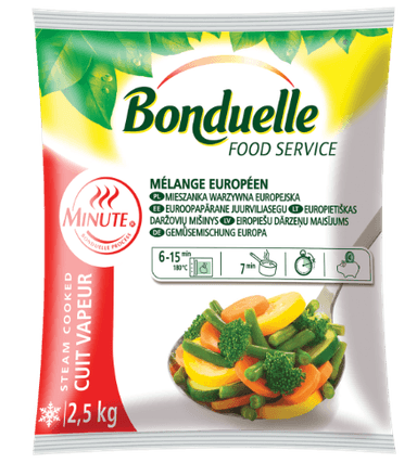 Šaldytas daržovių mišinys BONDUELLE Minute Europa,  2,5 kg