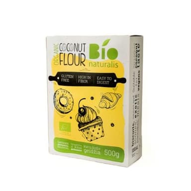 Ekologiški kokosų miltai BIONATURALIS, 500g LT-EKO-001