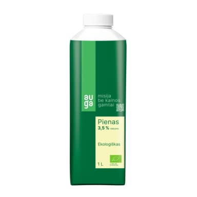 AUGA Milk 3.5% fat, organic