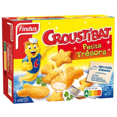 Frozen Alaska pollack fingers in breadcrumbs FINDUS Croustibat Petits