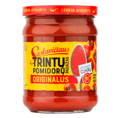 Trintų pomidorų padažas SUSLAVIČIAUS, 480 g