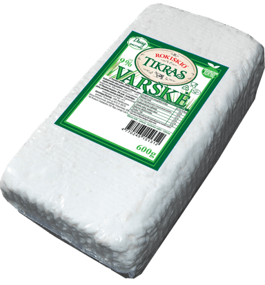 Varškė ROKIŠKIO TIKRAS, 9%, 600g