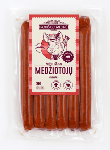 Karštai rūkytos dešrelės Medžiotojų, a.r., 260g