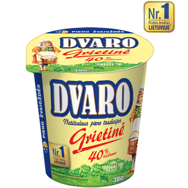 DVARO grietinė, 40%, 380 g