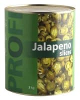 Canned green jalapeno slices PROFI, 4,25kg/2,2kg