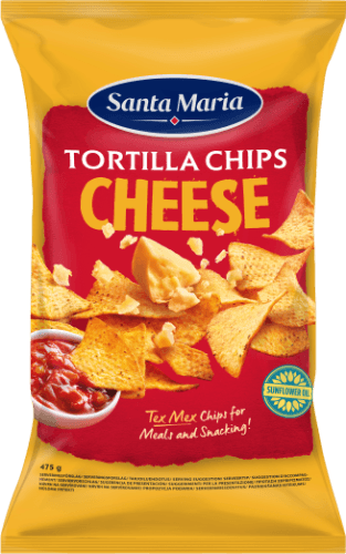 Kukurūzų traškučiai su sūriu SANTA MARIA, 475 g