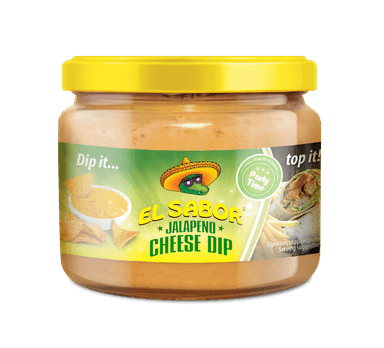 Sūrio padažas dip EL SABOR, čederio skonio, su jalapenu, 300 g