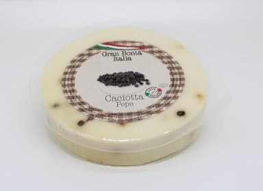 Cow's milk cheese CACIOTTA, with black pepper, RSM 42%, 200 g