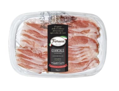 Salted pork knuckles FIORUCCI, Guanciale, with spices, slices,  90g