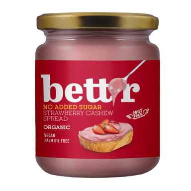 Organic cashew cream with strawberries