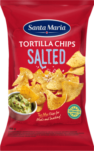 Kukurūzų traškučiai SANTA MARIA, su druska, 185 g