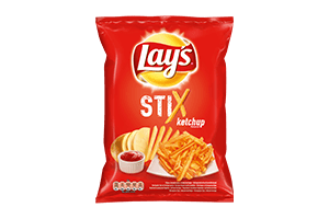 Kečupo skonio bulvių lazdelės LAY'S STIX 3D, 130g