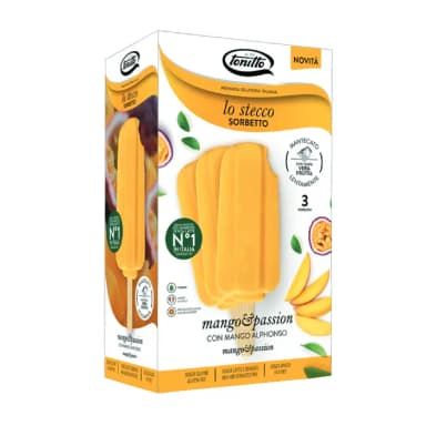 Mango-passion fruit sorbet by the portion