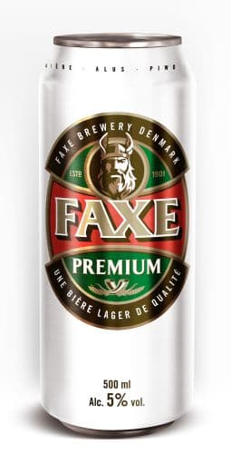 Beer FAXE Premium, 5%, 0,5 l, can