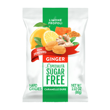 Sugar-free candies with ginger and bee propolis