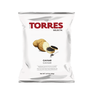 Bulvių traškučiai su juodaisiais ikrais CAVIAR