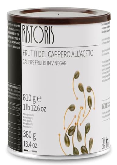 Cappers RISTORIS,  in vinegar, 10-15 mm,  810 g/ 380 g