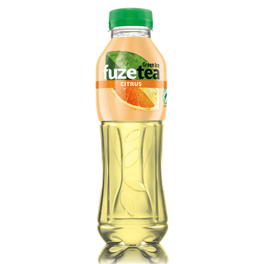 Non-carbonated citrus flavored drink FUZE TEA, with green tea extract,