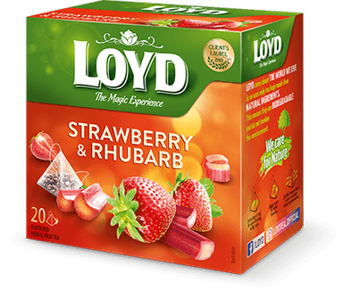 LOYD Strawberry and Rhubarb Flavored Tea, 20 pcs.
