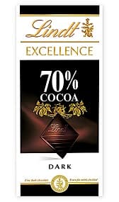 Chocolate LINDT Excellence, black, 70%, 100 g