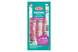 Herring fillet with red onions, oil-free VIČI, 200g