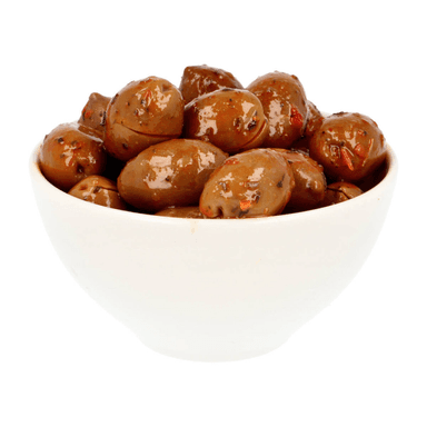 NOCELLARA ETNEA olives, spicy with seasonings and with pits
