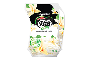 Yogurt with glaze/vanilla BIFI ACTIVE 2% 900g