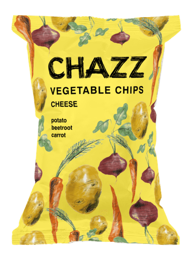 Daržovių traškučiai CHAZZ, sūrio skonio, 75 g