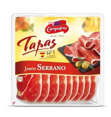 Dried ham CAMPOFRIO, Jamon serrano, sliced, extra class, 300g