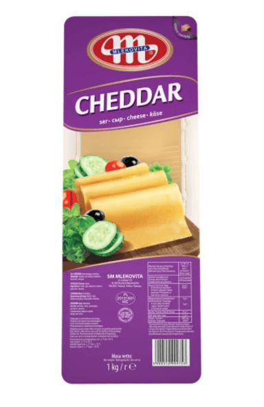 Sliced cheese RED CHEDDAR, 1 kg (M)