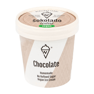 Vegan chocolate edible ice cream