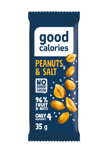 Datulių batonėlis GOOD CALORIES, su sūdytais žemės riešutais, 35 g