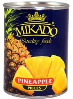 Pineapple pieces MIKADO, light syrup, 565g/340g