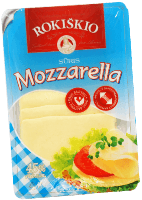 Sūris riekelėmis ROKIŠKIO MOZZARELLA 45%, 150g